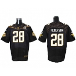 Men's Minnesota Vikings #28 Adrian Peterson Black 2016 Pro Bowl Nike Elite Jersey