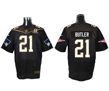 Men's New England Patriots #21 Malcolm Butler Black 2016 Pro Bowl Nike Elite Jersey