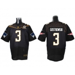 Men's New England Patriots #3 Stephen Gostkowski Black 2016 Pro Bowl Nike Elite Jersey