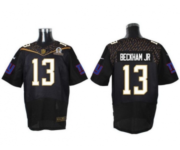Men's New York Giants #13 Odell Beckham Jr Black 2016 Pro Bowl Nike Elite Jersey