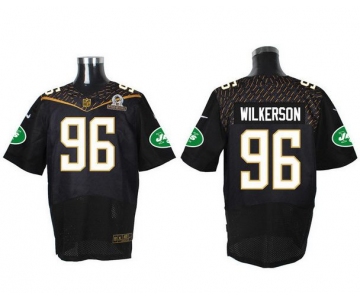 Men's New York Jets #96 Muhammad Wilkerson Black 2016 Pro Bowl Nike Elite Jersey