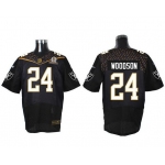 Men's Oakland Raiders #24 Charles Woodson Black 2016 Pro Bowl Nike Elite Jersey