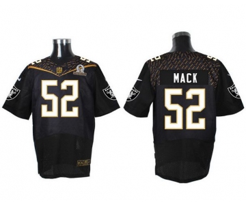 Men's Oakland Raiders #52 Khalil Mack Black 2016 Pro Bowl Nike Elite Jersey