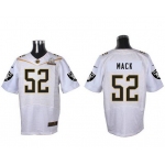 Men's Oakland Raiders #52 Khalil Mack White 2016 Pro Bowl Nike Elite Jersey