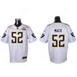 Men's Oakland Raiders #52 Khalil Mack White 2016 Pro Bowl Nike Elite Jersey