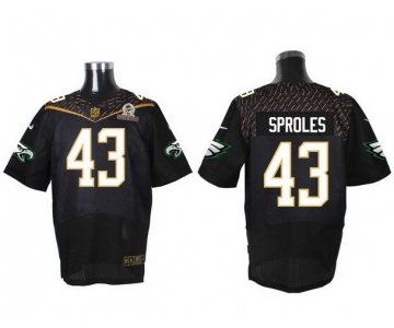 Men's Philadelphia Eagles #43 Darren Sproles Black 2016 Pro Bowl Nike Elite Jersey