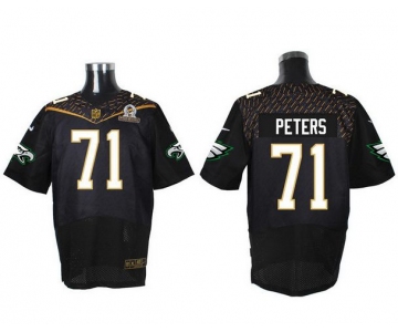 Men's Philadelphia Eagles #71 Jason Peters Black 2016 Pro Bowl Nike Elite Jersey