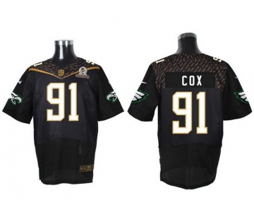 Men's Philadelphia Eagles #91 Fletcher Cox Black 2016 Pro Bowl Nike Elite Jersey