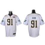 Men's Philadelphia Eagles #91 Fletcher Cox White 2016 Pro Bowl Nike Elite Jersey