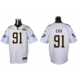 Men's Philadelphia Eagles #91 Fletcher Cox White 2016 Pro Bowl Nike Elite Jersey