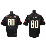 Men's San Francisco 49ers #80 Jerry Rice Black 2016 Pro Bowl Nike Elite Jersey