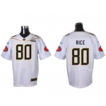 Men's San Francisco 49ers #80 Jerry Rice White 2016 Pro Bowl Nike Elite Jersey