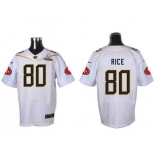 Men's San Francisco 49ers #80 Jerry Rice White 2016 Pro Bowl Nike Elite Jersey