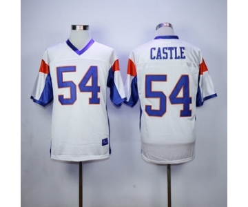 Men's The Movie Blue Mountain State #54 Kevin Thad Castle White Football Jersey