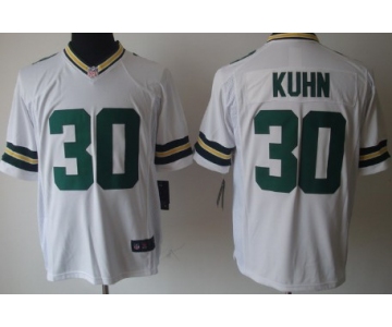 Nike Green Bay Packers #30 John Kuhn White Game Jersey