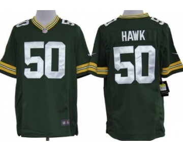 Nike Green Bay Packers #50 A.J. Hawk Green Game Jersey