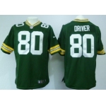 Nike Green Bay Packers #80 Donald Driver Green Game Jersey