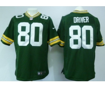 Nike Green Bay Packers #80 Donald Driver Green Game Jersey