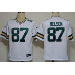 Nike Green Bay Packers #87 Jordy Nelson White Game Jersey