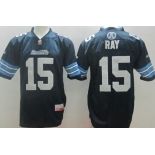 CFL Toronto Argonauts #15 Ricky Ray Navy Blue Jersey