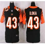 Cincinnati Bengals #43 Leon Hall Black Team Color NFL Nike Elite Jersey