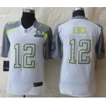 Nike Team Carter #12 Andrew Luck 2015 Pro Bowl White Elite Jersey