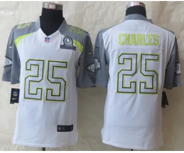 Nike Team Carter #25 Jamaal Charles 2015 Pro Bowl White Elite Jersey