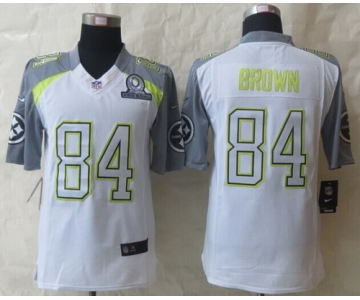 Nike Team Carter #84 Antonio Brown 2015 Pro Bowl White Elite Jersey