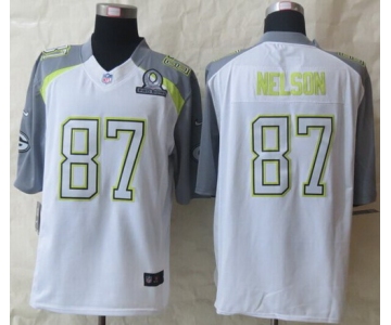 Nike Team Carter #87 Jordy Nelson 2015 Pro Bowl White Elite Jersey