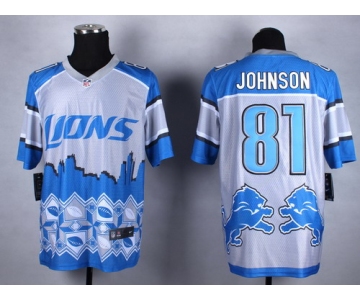 Nike Detroit Lions #81 Calvin Johnson 2015 Noble Fashion Elite Jersey
