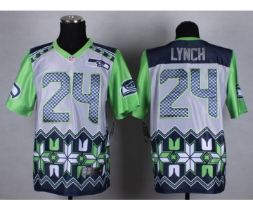 Nike Seattle Seahawks #24 Marshawn Lynch 2015 Noble Fashion Elite Jersey