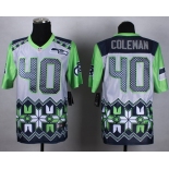 Nike Seattle Seahawks #40 Derrick Coleman 2015 Noble Fashion Elite Jersey