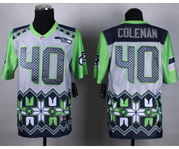 Nike Seattle Seahawks #40 Derrick Coleman 2015 Noble Fashion Elite Jersey