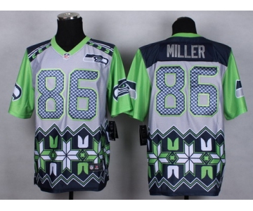 Nike Seattle Seahawks #86 Zach Miller 2015 Noble Fashion Elite Jersey