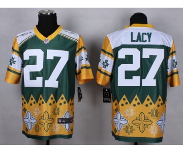 Nike Green Bay Packers #27 Eddie Lacy 2015 Noble Fashion Elite Jersey