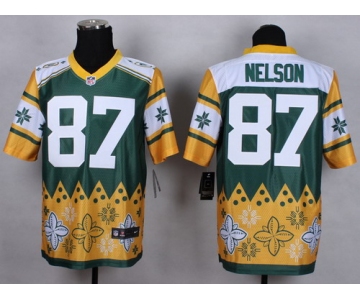 Nike Green Bay Packers #87 Jordy Nelson 2015 Noble Fashion Elite Jersey