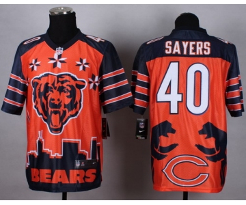 Nike Chicago Bears #40 Gale Sayers 2015 Noble Fashion Elite Jersey