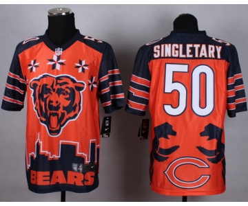 Nike Chicago Bears #50 Mike Singletary 2015 Noble Fashion Elite Jersey