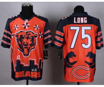 Nike Chicago Bears #75 Kyle Long 2015 Noble Fashion Elite Jersey