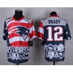 Nike New England Patriots #12 Tom Brady 2015 Noble Fashion Elite Jersey