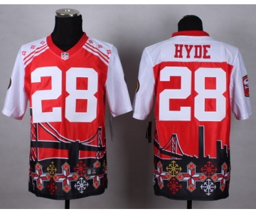 Nike San Francisco 49ers #28 Carlos Hyde 2015 Noble Fashion Elite Jersey