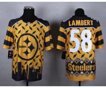 Nike Pittsburgh Steelers #58 Jack Lambert 2015 Noble Fashion Elite Jersey