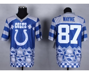 Nike Indianapolis Colts #87 Reggie Wayne 2015 Noble Fashion Elite Jersey