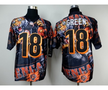 Nike Cincinnati Bengals #18 A.J. Green 2014 Fanatic Fashion Elite Jersey