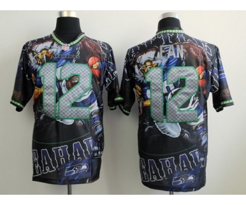 Nike Seattle Seahawks #12 Fan 2014 Fanatic Fashion Elite Jersey