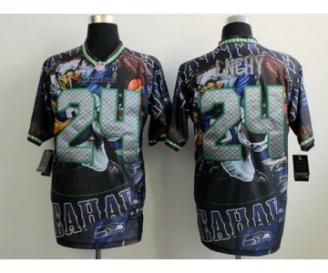 Nike Seattle Seahawks #24 Marshawn Lynch 2014 Fanatic Fashion Elite Jersey