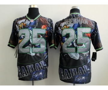 Nike Seattle Seahawks #25 Richard Sherman 2014 Fanatic Fashion Elite Jersey