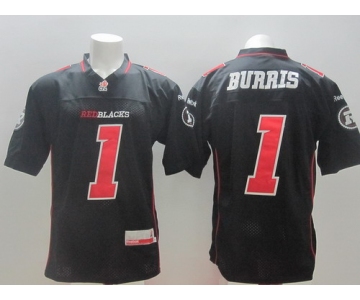 CFL Ottawa RedBlacks #1 Henry Burris Black Jersey