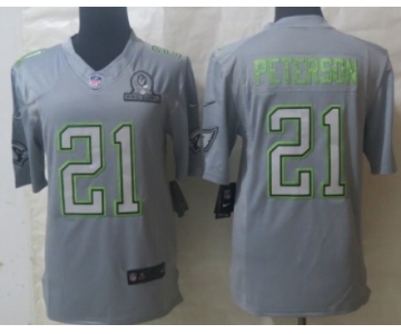Nike Arizona Cardinals #21 Patrick Peterson 2014 Pro Bowl Gray Jersey