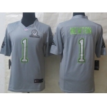 Nike Carolina Panthers #1 Cam Newton 2014 Pro Bowl Gray Jersey